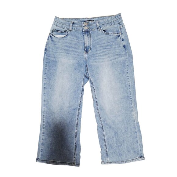 Judy Blue Womens Plus Size 16W Wide Leg Light Wash Jeans - Picture 1 of 5